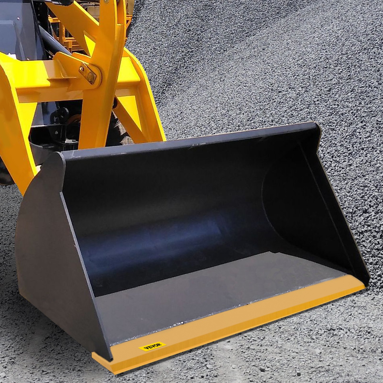 VEVOR Bucket Cutting Edge, 213x15x1.9 Bucket Edge, Weld-on and Bolt-on Advanced Cutting Edge, 16Mn Carbon-manganese Steel Loader Cutting Edge, Skid Steer Cutting Edge with Paint for Excavator and Load