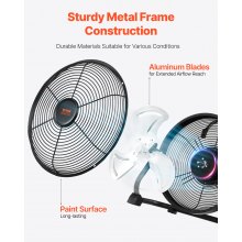10 inch Rechargeable Camping Fan Battery Operated 360 Manual Rotation