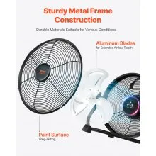 10 inch Rechargeable Camping Fan Battery Operated 360 Manual Rotation