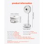 VEVOR 10 inch Portable Foldable Rechargeable Oscillating Fan, 3-in-1 Battery Operated with Remote Control, Quiet Desk/Table Pedestal Fan, 9 Speeds,90-degree Auto Left/Right Rotation,for Home,Office