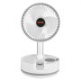 VEVOR 8 inch Portable Foldable Rechargeable Oscillating Fan, 3-in-1 Battery Operated with Remote Control, Quiet Desk/Table Pedestal Fan, 8 Speeds,90-degree Auto Left/Right Rotation,for Home,Office,Outdoor