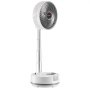 VEVOR 8 inch Portable Foldable Rechargeable Oscillating Fan, 3-in-1 Battery Operated with Remote Control, Quiet Desk/Table Pedestal Fan, 8 Speeds,90-degree Auto Left/Right Rotation,for Home,Office,Outdoor