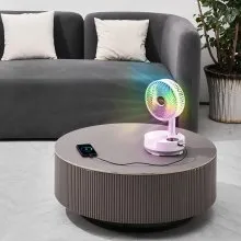 8 inch Foldable Rechargeable Oscillating Fan 3 in 1 Remote 8 Speeds