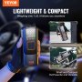 Compresor de aer portabil VEVOR pentru umflare anvelope, pompă de aer electrică de 150 PSI, pompă de anvelope reîncărcabilă 4000 mAh cu funcție de oprire automată, manometru LCD, 3 duze, lumină LED pentru bile de mașină pentru motociclete