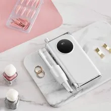 VEVOR Electric Rechargeable Nail Drill, 40,000RPM Portable Cordless Nail E File Machine, LCD-Display Acrylic Gel Grinder Tool with 6 Bits and 50PCS Sanding Bands for Manicure Pedicure Carve Polish