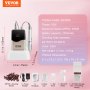VEVOR Electric Cordless Nail Drill - with 35000RRM Brushless Motor and Charging Base, Rechargeable Nail E File Machine with 6 Bit & 50PCS Sanding Band for Acrylic Gel Nail, Manicure Pedicure Polishing