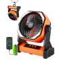 8 inch Rechargeable Camping Desktop Fan Battery Operated 4 Speeds