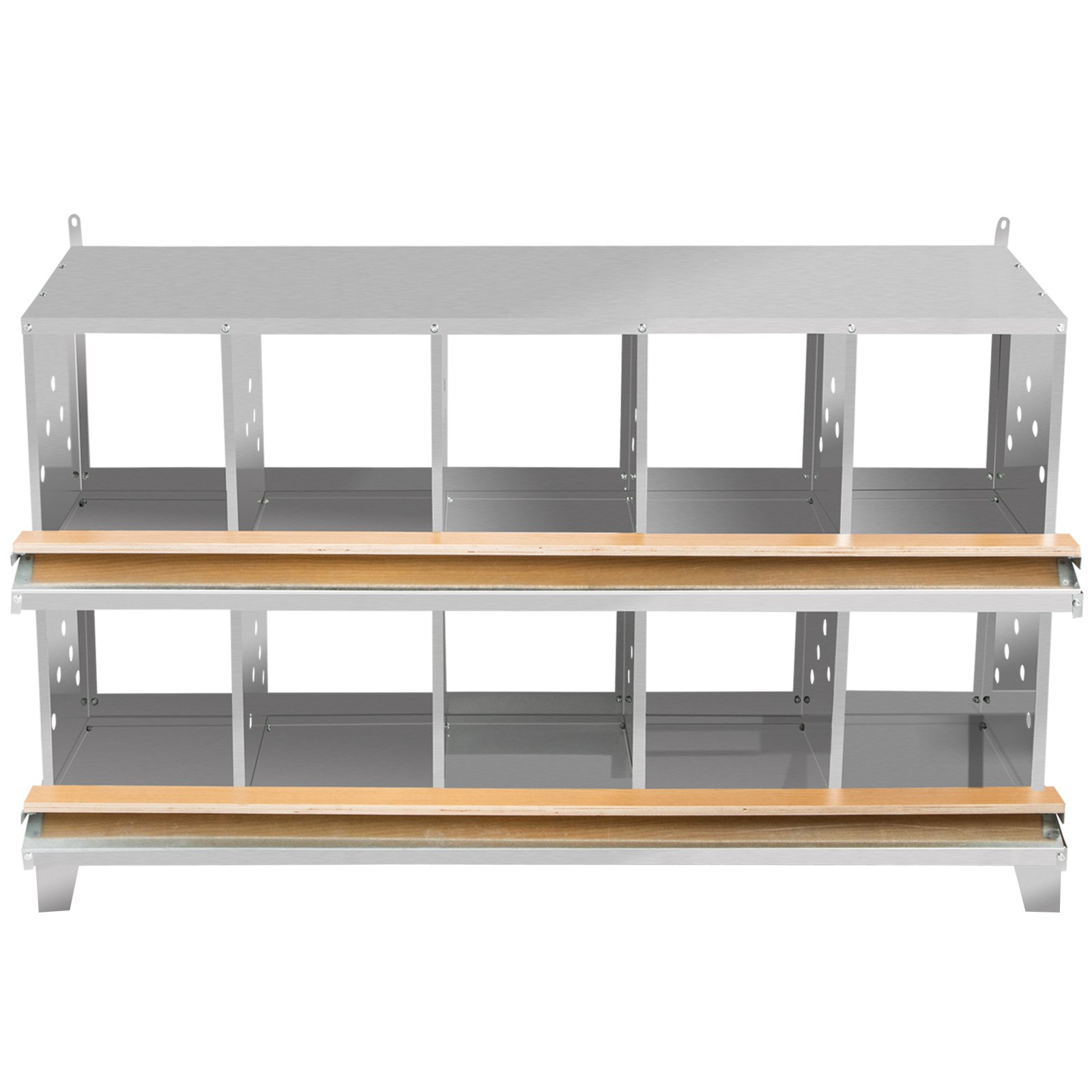 VEVOR Poultry Roll Away Nest Box Chicken Laying Nest 10-Hole Egg Collection Tray