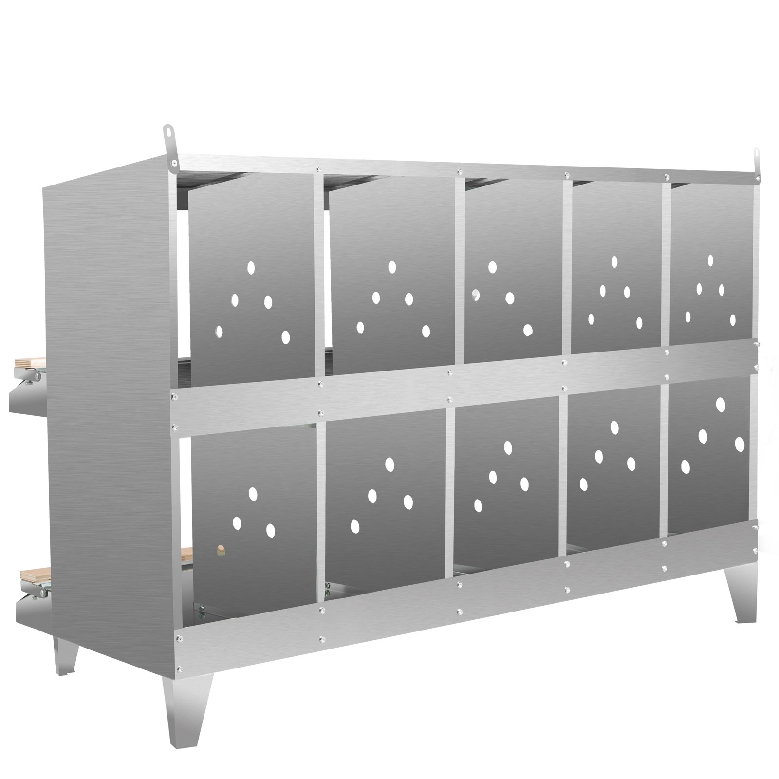 VEVOR Poultry Roll Away Nest Box Chicken Laying Nest 10-Hole Egg Collection Tray