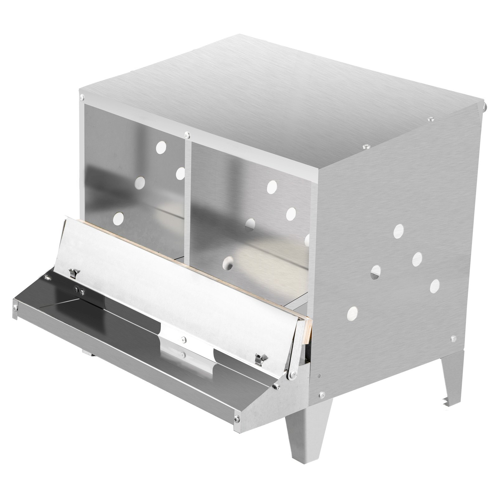 VEVOR Chicken Nesting Boxes Roll Away Eggs Poultry Nest 2 holes with Basket