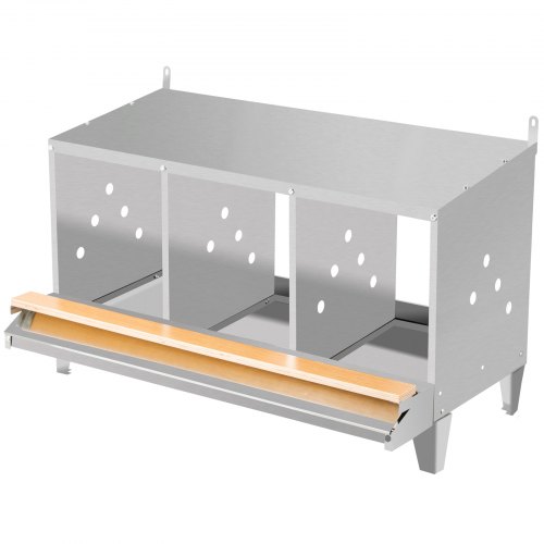 VEVOR Poultry Roll Away Nest Box Chicken Laying Nest 3-Hole Egg Collection Tray