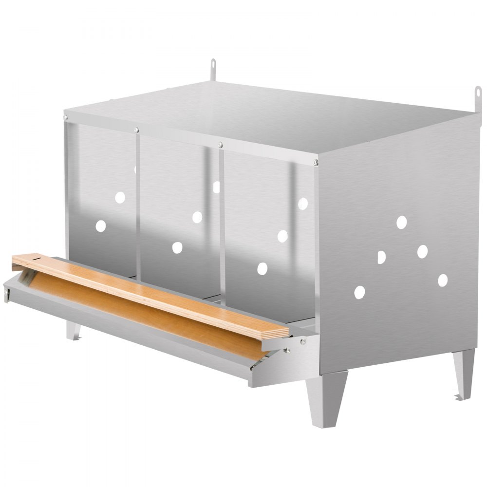 VEVOR Poultry Roll Away Nest Box Chicken Laying Nest 3-Hole Egg Collection Tray
