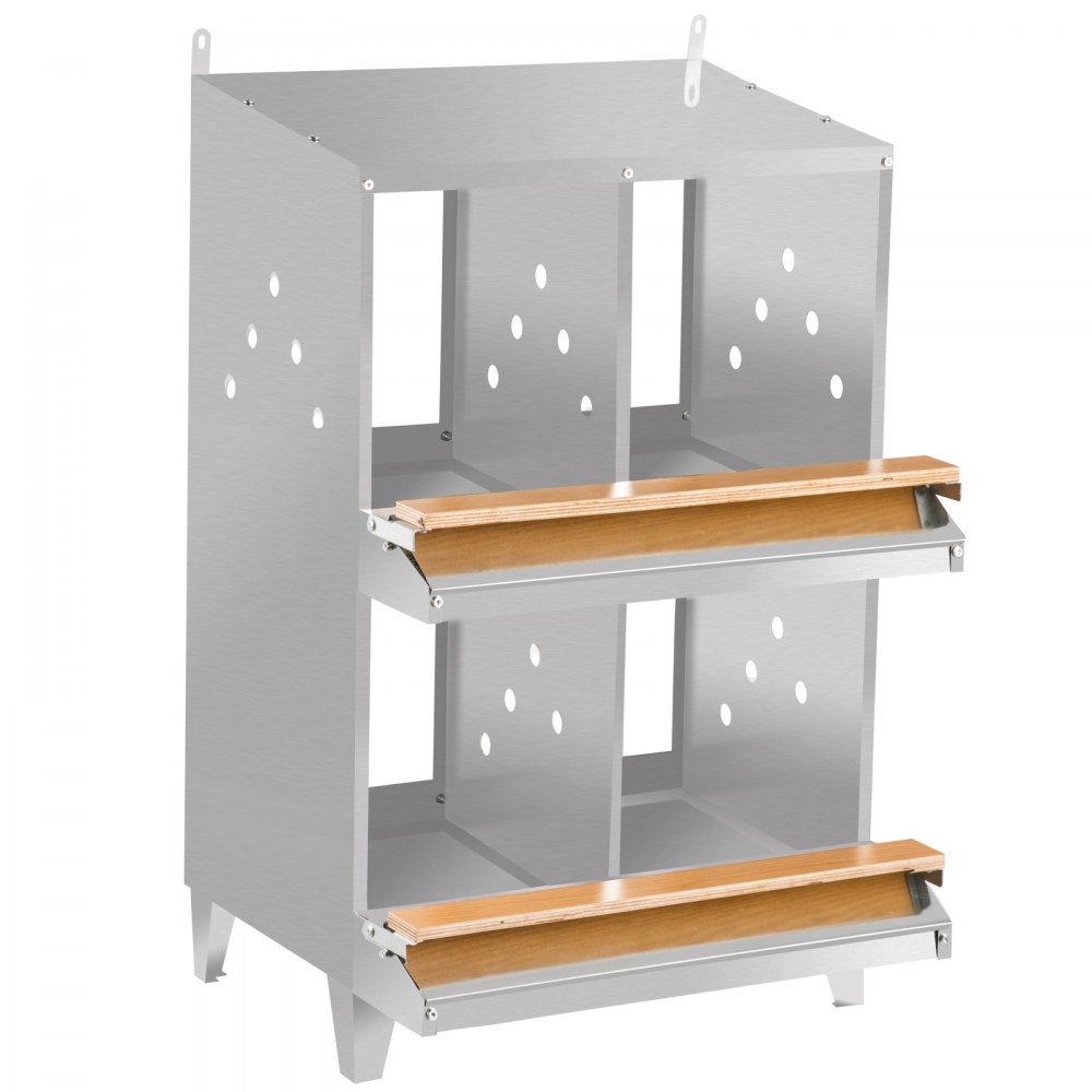 VEVOR Poultry Roll Away Nest Box Chicken Laying Nest 4-Hole Egg Collection Tray