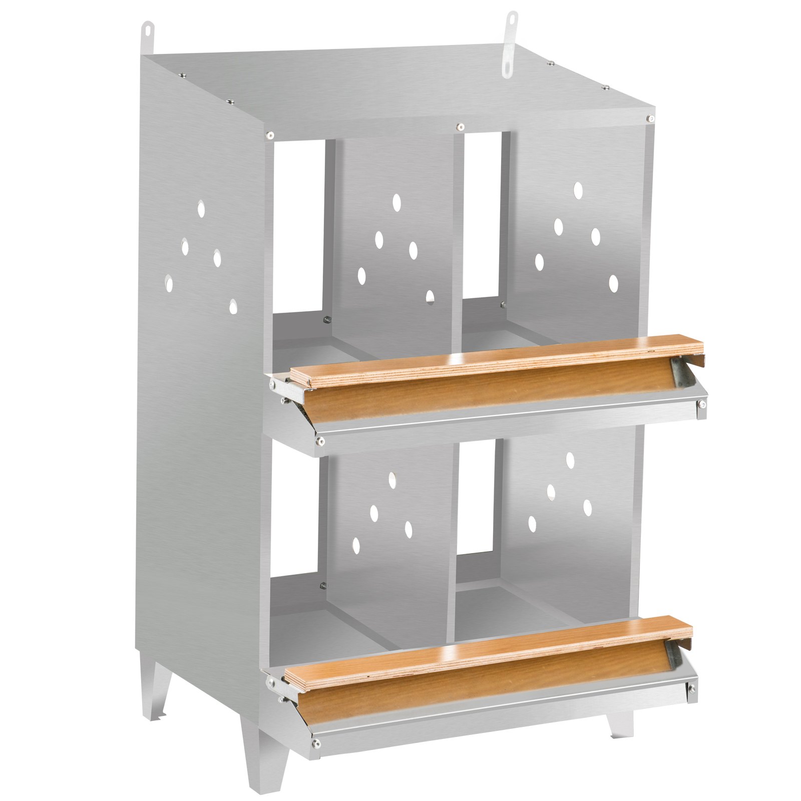 VEVOR Poultry Roll Away Nest Box Chicken Laying Nest 4-Hole Egg Collection Tray