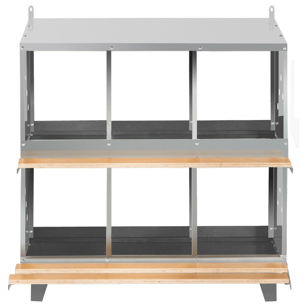 Vevor Chicken Nesting Boxes Poultry Nest 6-hole Galvanized Steel Laying Eggs