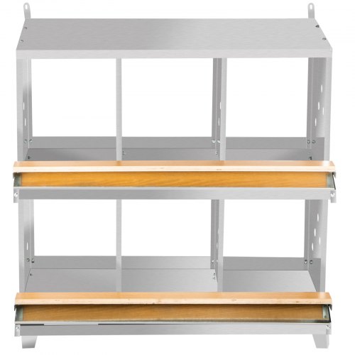 VEVOR Poultry Roll Away Nest Box Chicken Laying Nest 6-Hole Egg Collection Tray