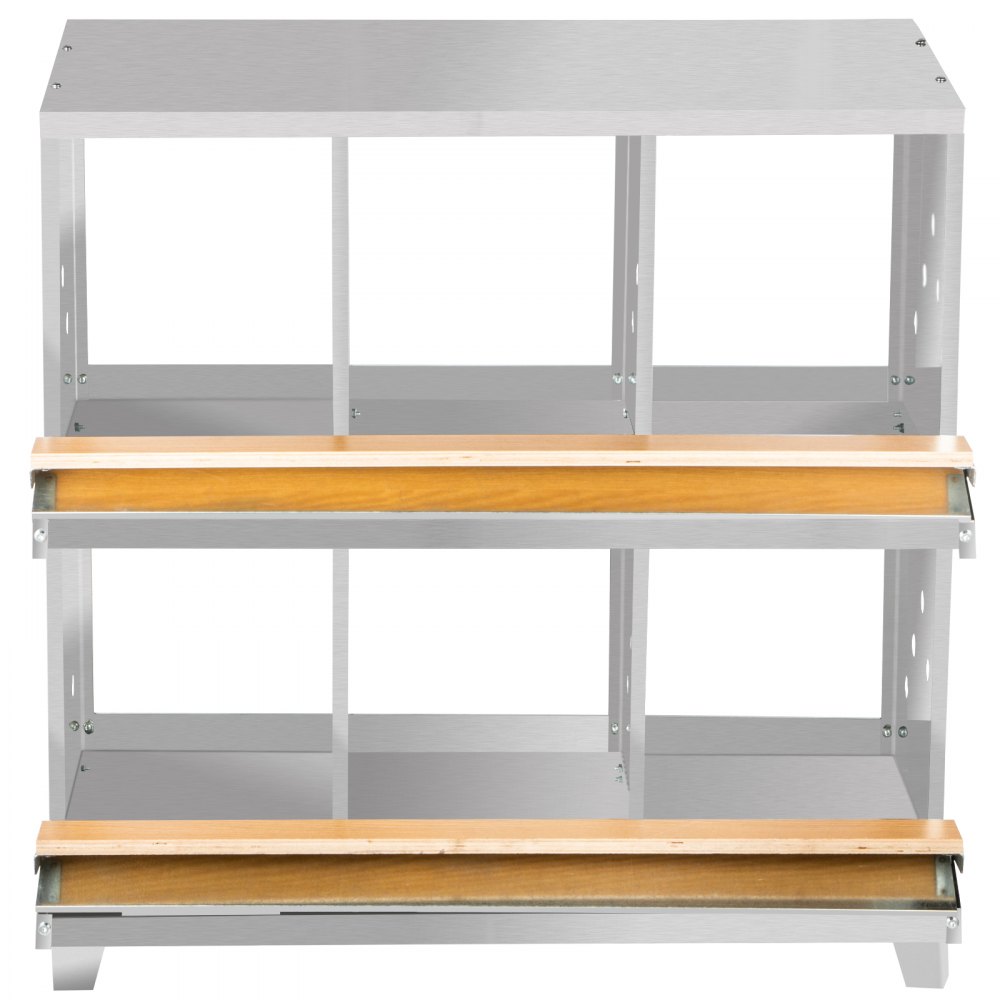 VEVOR Poultry Roll Away Nest Box Chicken Laying Nest 6-Hole Egg Collection Tray