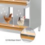 VEVOR Poultry Roll Away Nest Box Chicken Laying Nest 6-Hole Egg Collection Tray