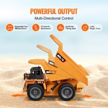 Christmas Gif! VEVOR RC Remote Control Dump Truck Toy Construction Vehicle Toy 9CH 1:18 Scale