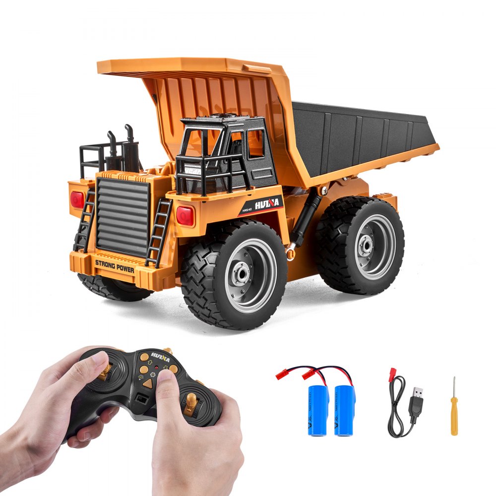 VEVOR RC Remote Control Dump Truck Toy Construction Vehicle Toy 9CH 1:18 Scale