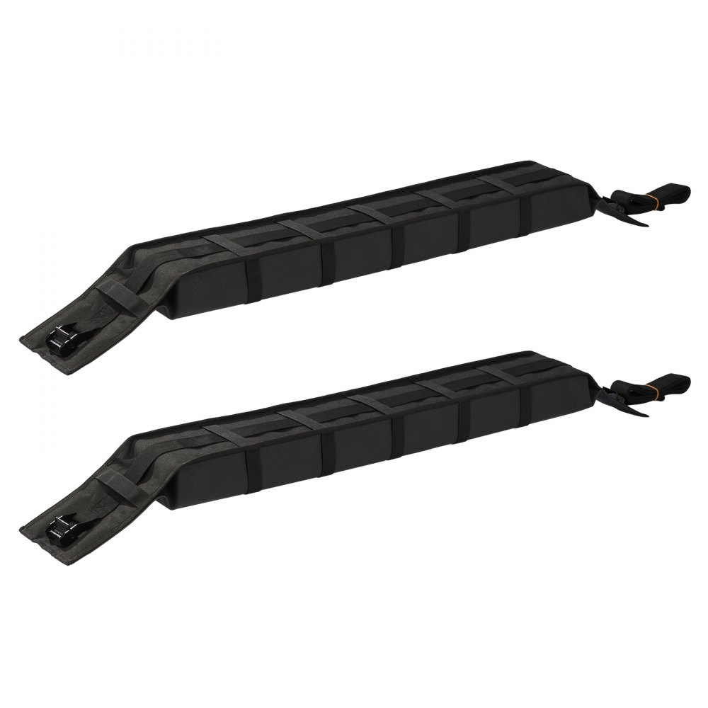VEVOR Soft Roof Rack Pads, 838mm Universal Car Roof Rack Pad, 176LBS Load Capacity Luggage Kayak Carrier with 2 Tie-Down Straps and Portable Storage Bag for SUP Canoe Snowboard Paddle Board