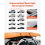 VEVOR Soft Roof Rack Pads, 33-Inch Universal Car Roof Rack Pad, 176LBS Load Capacity Luggage Kayak Carrier with 2 Tie-Down Straps and Portable Storage Bag for SUP Canoe Snowboard Paddle Board
