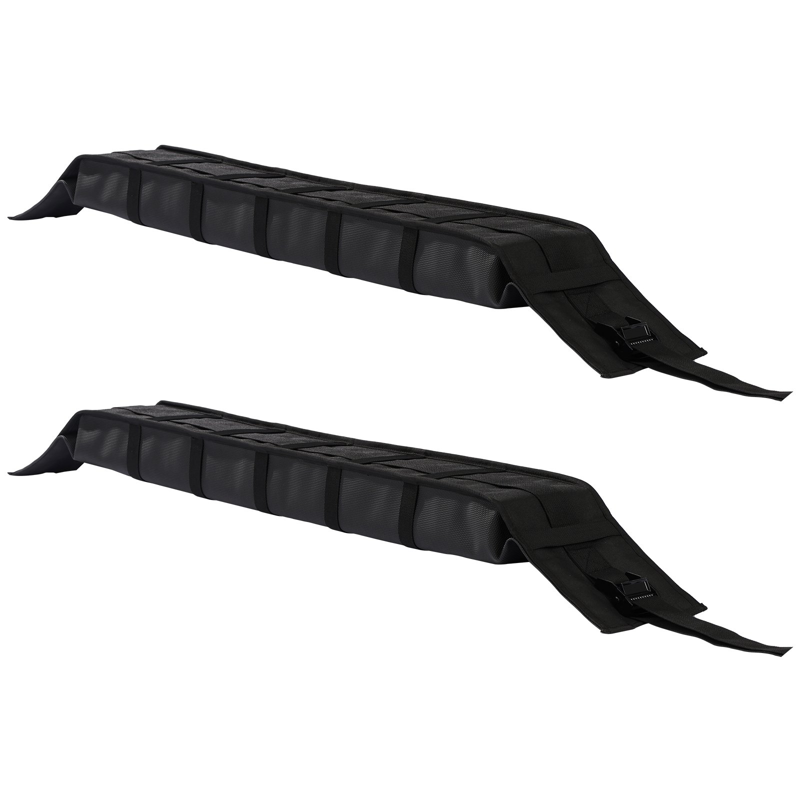 VEVOR Soft Roof Rack Pads, 838mm Universal Car Roof Rack Pad, 176LBS Load Capacity Luggage Kayak Carrier with 2 Tie-Down Straps and Portable Storage Bag for SUP Canoe Snowboard Paddle Board
