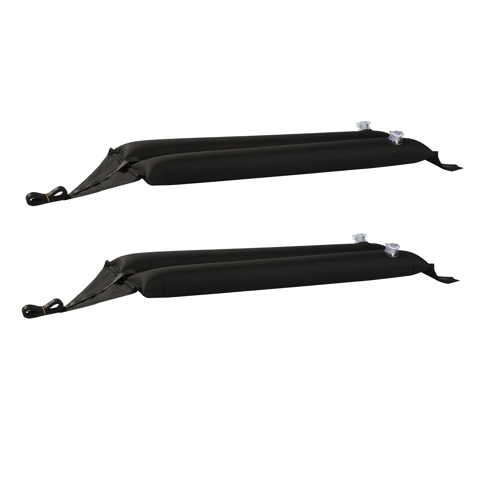 VEVOR Inflatable Soft Roof Rack Bars, 37.6-Inch Universal Car Roof Rack Pads, 88LBS Loading Luggage Kayak Carrier with 2 Tie-Down Straps & Ropes, Hand Air Pump, Storage Bag for Canoes Surfboards SUPs