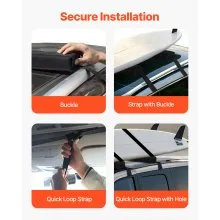 VEVOR Soft Roof Rack Pads 15.5in 176lbs Load Capacity for Kayak Canoe Surfboard