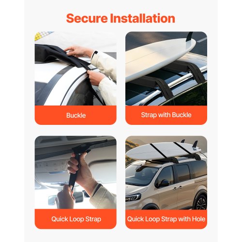 VEVOR Soft Roof Rack Pads, Universal Car Roof Rack Pad