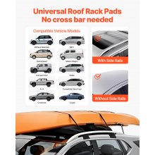 VEVOR Soft Roof Rack Pads 31.5" Universal Car Roof Rack Pad 176LBS Loading