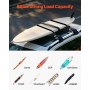 VEVOR Soft Roof Rack Pads, 28" Universal Car Roof Rack Pads for Various Crossbars, 88LBS Load Capacity Luggage Kayak Carrier with 2 Tie Down Straps & Velcros for SUPs Canoes Snowboards Paddle Boards