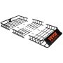 VEVOR Roof Rack Cargo Basket, 162.6 cm x 99.1 cm x 15.2 cm Rooftop Cargo Carrier with Extension, Heavy-duty Steel 90.7 kg Capacity Universal Roof Rack Basket, Luggage Holder for SUV, Truck