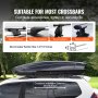 VEVOR Rooftop Cargo Carrier 18 Cubic Feet Luggage Storage Box ABS for SUVs Cars