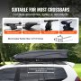 VEVOR Rooftop Cargo Carrier 22 de picioare cubi Cutie de depozitare pentru bagaje ABS pentru mașini SUV-uri