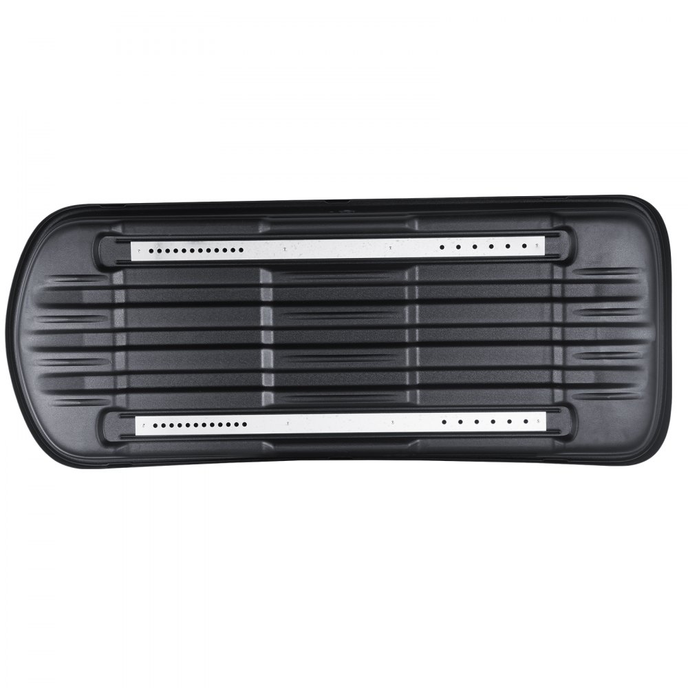 VEVOR Rooftop Cargo Carrier, 8 Cubic Feet Roof Cargo Box, ABS Hard Shell Roof Box, with Dual-Sided Opening and 2 Reinforced Straps, Aerodynamic, Suitable for most Crossbar, for Car, Wagon, SUV, Black