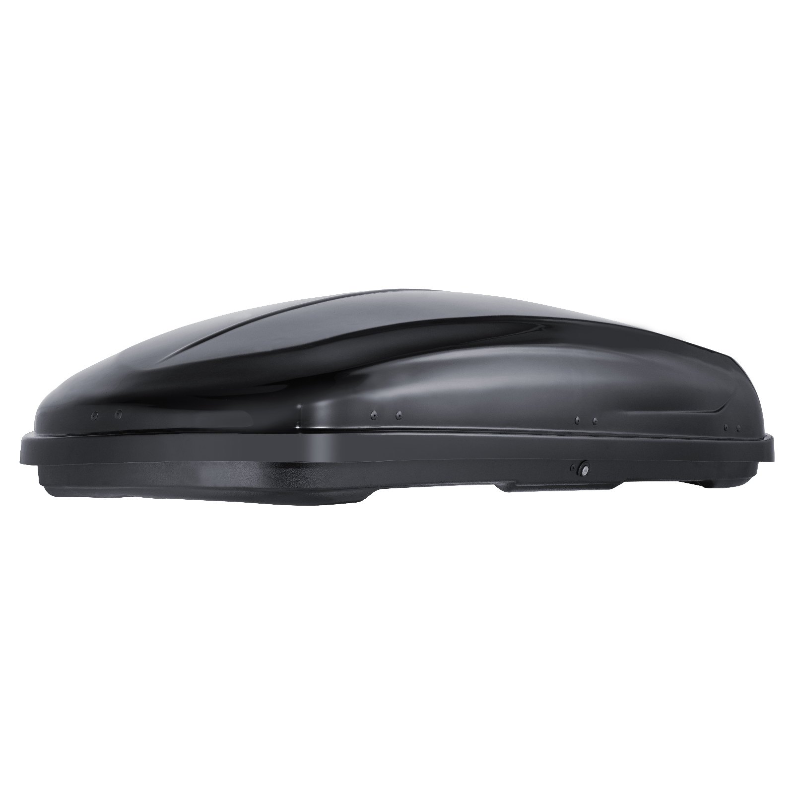 VEVOR Rooftop Cargo Carrier, 8 Cubic Feet Roof Cargo Box, ABS Hard Shell Roof Box, with Dual-Sided Opening and 2 Reinforced Straps, Aerodynamic, Suitable for most Crossbar, for Car, Wagon, SUV, Black