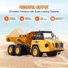 VEVOR RC Remote Control Dump Truck Toy Construction Vehicle Toy 11CH 1:16 Scale