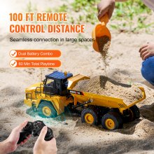 VEVOR RC Remote Control Dump Truck Toy Construction Vehicle Toy 11CH 1:16 Scale