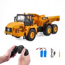 VEVOR RC Controle Remoto Caminhão Basculante Brinquedo Construção Veículo Brinquedo 11CH 1:16 Escala