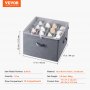 VEVOR Under Bed Shoe Storage Organizer, 1 Pack, 16 Compartments, Underbed Shoe Box Storage Containers Adjustable Dividers, Sandal Organizer Storage with Clear Window, Breathable, Reinforced Handles