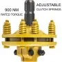VEVOR Slip Clutch, 1 3/8” PTO Slip Clutch, 6 Spline Ends PTO Friction Clutch, Carburized Steel Tractor Slip Clutch, Adjustable Rotary Cutter Slip Clutch, Yellow PTO Slip Clutch Spline for PTO Shaft