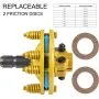 VEVOR Slip Clutch, 1 3/8” PTO Slip Clutch, 6 Spline Ends PTO Friction Clutch, Carburized Steel Tractor Slip Clutch, Adjustable Rotary Cutter Slip Clutch, Yellow PTO Slip Clutch Spline for PTO Shaft