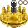 VEVOR Slip Clutch, 1 3/8” PTO Slip Clutch, 6 Spline Ends PTO Friction Clutch, Carburized Steel Tractor Slip Clutch, Adjustable Rotary Cutter Slip Clutch, Yellow PTO Slip Clutch Spline for PTO Shaft