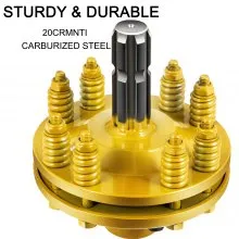 VEVOR Slip Clutch, 1 3/8” PTO Slip Clutch, 6 Spline Ends PTO Friction Clutch, Carburized Steel Tractor Slip Clutch, Adjustable Rotary Cutter Slip Clutch, Yellow PTO Slip Clutch Spline for PTO Shaft