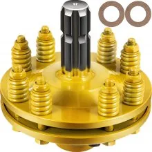VEVOR Slip Clutch, 1 3/8” PTO Slip Clutch, 6 Spline Ends PTO Friction Clutch, Carburized Steel Tractor Slip Clutch, Adjustable Rotary Cutter Slip Clutch, Yellow PTO Slip Clutch Spline for PTO Shaft