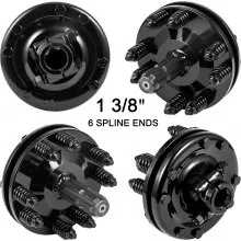 VEVOR Slip Clutch, 1 3/8" PTO Slip Clutch, 6 Spline Ends PTO Friction Clutch, Carburized Steel Tractor Slip Clutch, Adjustable Rotary Cutter Slip Clutch, Black PTO Slip Clutch Spline for PTO Shaft