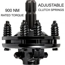VEVOR Slip Clutch, 1 3/8" PTO Slip Clutch, 6 Spline Ends PTO Friction Clutch, Carburized Steel Tractor Slip Clutch, Adjustable Rotary Cutter Slip Clutch, Black PTO Slip Clutch Spline for PTO Shaft