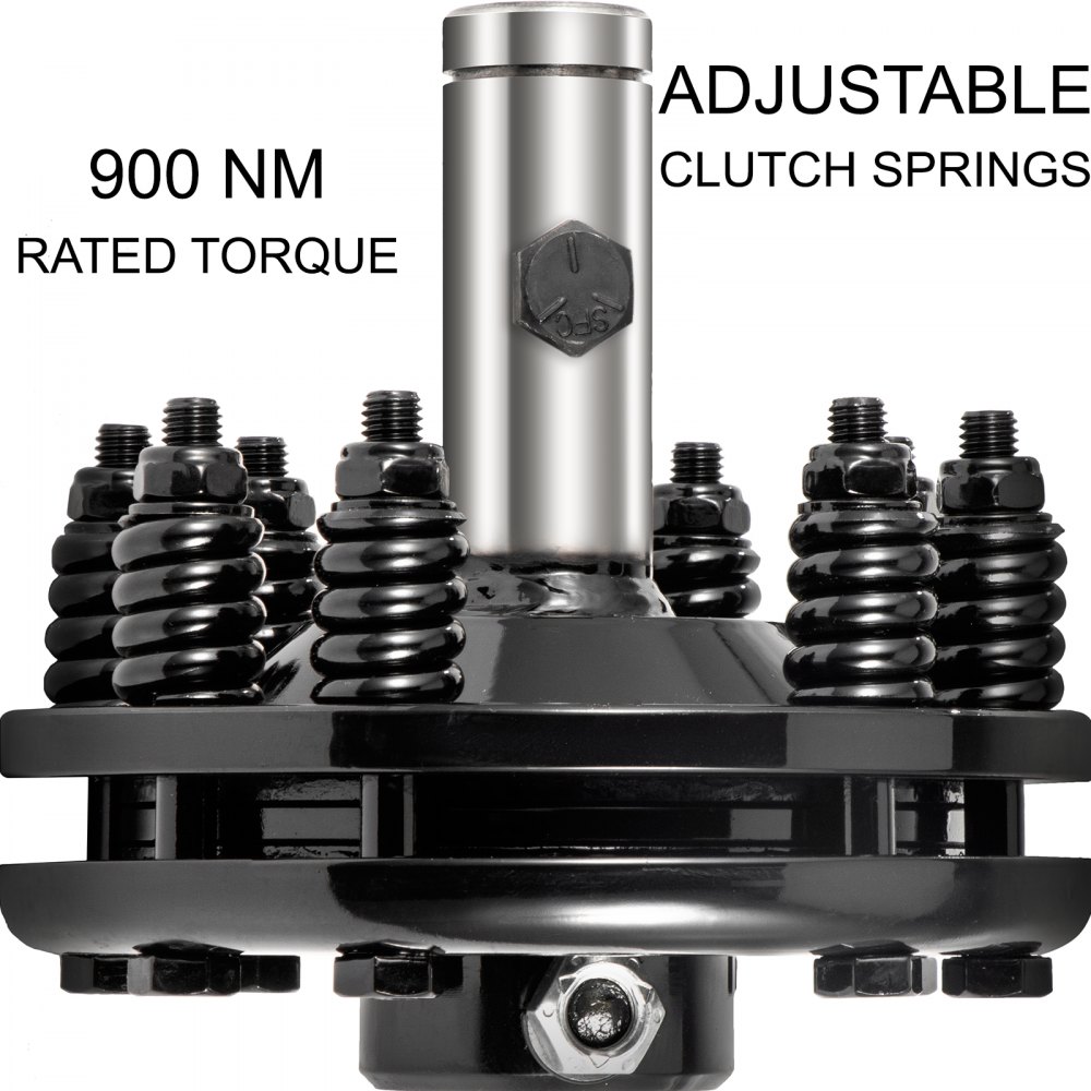 VEVOR Slip Clutch, 1 3/8\" PTO Slip Clutch, Smooth Round Ends PTO Friction Clutch, Carburized Steel Tractor Slip Clutch, Adjustable Rotary Cutter Slip Clutch, Black Brush Hog Slip Clutch for PTO Shaft