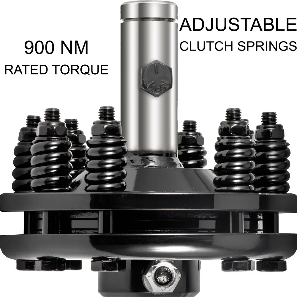 VEVOR Slip Clutch, 1 3/8\" PTO Slip Clutch, Smooth Round Ends PTO Friction Clutch, Carburized Steel Tractor Slip Clutch, Adjustable Rotary Cutter Slip Clutch, Black Brush Hog Slip Clutch for PTO Shaft